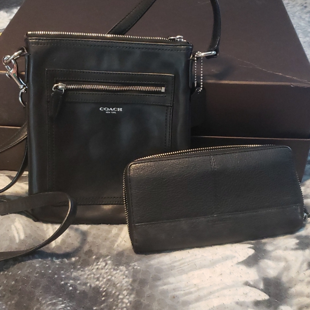 Coach Black Crossbody and Wallet